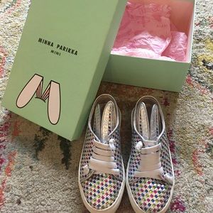Minna Parikka girls silver All Ears shoes size 28